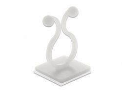 DeLOCK 60175 organizador de cables Cable hook Piso Transparente 10 pieza[s] (Delock kabelklemme)
