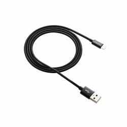 Canyon CNE-CFI3B cable de teléfono móvil Negro 1 m USB A Lightning (Canyon Lightning USB Cable for Apple braided metallic shel)