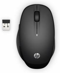 HP Ratón en modo dual (Dual Mode Black Mouse 300 E - Dual Mode, Right-hand, - Optical, RF Wireless+Bluetooth, 3600 DPI, Black - Warranty: 6M)