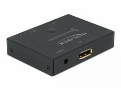 DeLOCK DisplayPort 2 - 1 conmutador bidireccional 8K 30 Hz (Delock DisplayPort 2 - 1 Switch bidire)