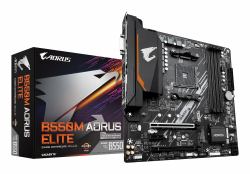 GIGABYTE B550M AORUS ELITE Scheda madre - CPU AMD Ryzen 5000, VRM a 5+3 fasi, fino a 4733 MHz DDR4, 1xPCIe 4.0 + 1xPCIe 3.0 M.2, LAN 1GbE, USB 3.2 Gen 1 (AORUS AM4 B550M AORUS ELITE M-ATX)