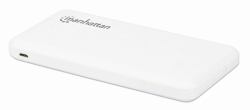 Manhattan 406277 batteria portatile Polimeri di litio [LiPo] 10000 mAh Bianco (POWER BANK 10000 MAH 2X USB-A - INPUTS USB-C/MICRO-USB WHITE)