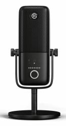 Elgato Wave 3 Negro Micrófono de superficie para mesa (Wave 3 Black Table microphone - Wave 3, Table microphone, 70 - - 20000 Hz, 24 bit, 96 kHz, Wired, USB)