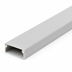 StarTech.com Solida canalina per la gestione dei cavi con coperchio, 38mm L x 16mm H - 2m L, canale singolo in PVC per rete/cavo di alimentazione, nascondiglio per cavi a parete, massimo 30 cavi, o...