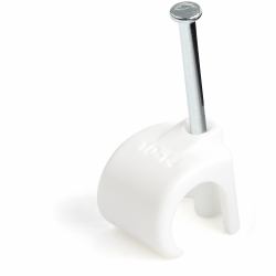 StarTech.com CBMNMCC4 abrazadera para cable Blanco 100 pieza[s] (100 PACK OF NAIL MOUNTED CABLE - CLIP EXTRA LARGE)