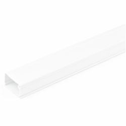 StarTech.com Canaleta de Gestón de Cableado Sólido con Cinta Adhesiva y Tapa, 29 mm An x 20 mm Al - 1,8 m Lar. Kit de PVC - Ocultador de Cables de Red o Alimentación - Sistema de Conducto de Par...