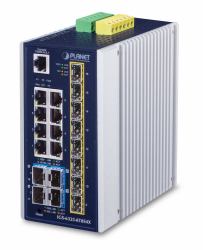 PLANET IP30 Industrial L3 8-Port Gestionado Gigabit Ethernet [10/100/1000] Azul, Blanco 