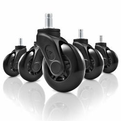 Sharkoon SW10 Negro Plástico PU Ruedas giratorias (Sharkoon SW10 - styrehjul - sort [pakk)