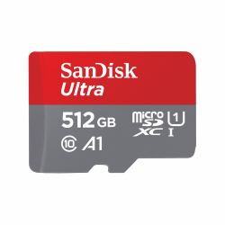SanDisk Ultra microSD 512 GB MicroSDXC UHS-I Classe 10 (SanDisk Ultra - Scheda di memoria flash [adattatore da microSDXC a SD in dotazione] - 512 GB - Class 10 - UHS-I microSDXC)