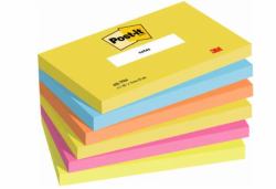3M 7100172314 nota autoadhesiva Rectángulo Azul, Verde, Naranja, Rosa, Amarillo 100 hojas Autoadhesivo (Post-it Pack of 6 Notes 76x127mm 100 Sheets Energetic Colours)