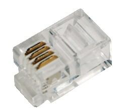 LogiLink RJ10 Transparente (Modular Plug RJ10 4P4C - unshielded, 100pcs. RJ10 4P4C - Warranty: 48M)