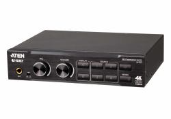 ATEN Switch de presentación True 4K 4 x 2 con escalador de vídeo, DSP y HDBaseT-Lite (ATEN VP1421 4 x 2 True 4K Presentation Matrix Switch - Video/audio switch - desktop)