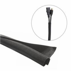 Vivolink VLSC102500B pasacables Negro (Flexible cable sock Ã¸10mm - black 25 meter roll . - Warranty: 24M)