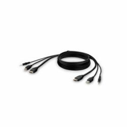 Belkin F1DN1CCBL cable para video, teclado y ratón [kvm] Negro 3 m 