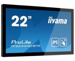 iiyama ProLite TF2234MC-B7X Monitor PC 54,6 cm [21.5"] 1920 x 1080 Pixel Full HD LED Touch screen Multi utente Nero (iiyama TF2234MC-B7X 22' Touch Monitor)
