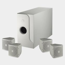 TOA BS-301W conjunto de altavoces Universal Blanco De 2 vías (BS-301W Compact Satellite Speaker System, 4 x satellites plus 1 x Sub, White)