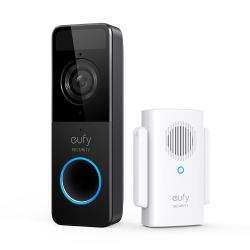 Eufy Video Doorbell 1080p Negro, Blanco (Security, Wi-Fi Video - Doorbell Kit, White, - 1080P-Grade Resolution, 120-Day Battery, No Monthly Fees, Human Detection, - Warranty: 12M)
