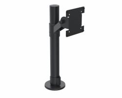 Ergonomic Solutions SpacePole POS SPV1101-FX-02 accesorio para terminal de punto de venta Negro Metal 75 x 75 mm 100 x 100 mm (POLE W/ VESA MOUNT ON ANGLED - CONNECTION JOINT BLACK)