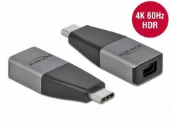 DeLOCK Adaptador USB Type-C a mini DisplayPort [DP Alt Mode] 4K 60 Hz – diseño compacto (Delock - videoadapter - USB-C til Mini)