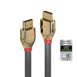 Lindy 37603 cable HDMI 3 m HDMI tipo A [Estándar] Gris (3m Ultra High Speed HDMI - Cable, Gold Line - Warranty: 300M)