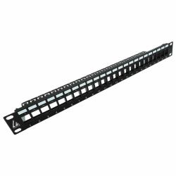 Lanview LVN127596 panel de parcheo 1U (24-port UTP Cat5e + Cat6 - patch panel 1U for 19" rack - Warranty: 60M)