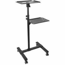 StarTech.com Soporte Móvil para Proyector y Ordenador Portátil - Carrito de Servicio Pesado para Proyector [2 Estantes] - de Altura Ajustable para Presentaciones - con Ruedas Bloqueables (PROJECT...