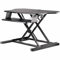 StarTech.com Convertidor Escritorio de Pie y Sentado de Esquina - con Bandeja para Teclado - con Superficie de 89cm x 53cm - Escritorio Ergonómico de Altura Ajustable - para Dos Monitores (CORNER ...