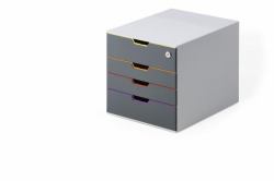 Durable VARICOLOR Gris Plástico (Durable VARICOLOR SAFE 4 Drawer Unit)