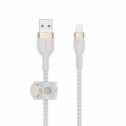 Belkin CAA010BT1MWH cable de conector Lightning 1 m Blanco (PRO FLEX LIGHTNING/USB-A SILICO - USB-A SILICONE CABLE APPLE CERTI)
