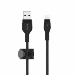 Belkin CAA010BT2MBK cable de conector Lightning 2 m Negro (USB-A TO LTGBRAIDED SILICON 2M BLK)