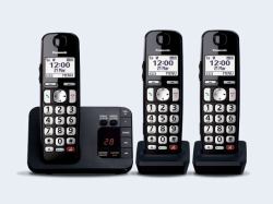 Panasonic KX-TGE823EB teléfono Teléfono DECT Identificador de llamadas Negro (PANASONIC KX-TGE823EB TRIO)