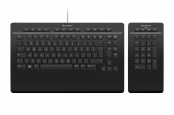 3Dconnexion Keyboard Pro with Numpad teclado Oficina USB + RF Wireless + Bluetooth QWERTY Nórdic...