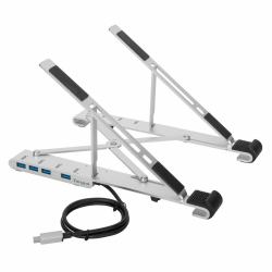 Targus AWU100205GL laptop stand Silver 39.6 cm [15.6"] (PORTABLE STAND AND USB-A HUB)