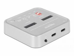 DeLOCK Docking Station per 1 x M.2 NVMe SSD + 1 x M.2 SATA SSD con lettore di schede SD Express [SD 7.1] e funzione clone (Delock - SSD-dockingstation - M.2 NVMe)