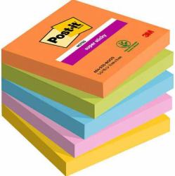 Post-It 7100258933 nota autoadhesiva Plaza Azul, Verde, Naranja, Rosa, Amarillo 90 hojas Autoadhesivo (Post it Pack of 5 Super Sticky Notes Boost Colours 76x76mm 90 Sheets)