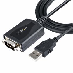 StarTech.com 1P3FPC-USB-SERIAL adattatore per inversione del genere dei cavi DB-9 USB Type-A [4 pin] USB 2.0 Nero (3FT USB TO SERIAL CABLE - WIN/MAC - PROLIFIC IC)