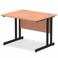 Dynamic Impulse Straight Desk (Dynamic Impulse 1000 x 800mm Straight Desk Beech Top Black Cantilever Leg)