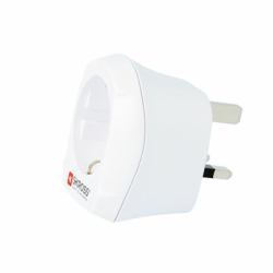 Power Plug Adapter Type D - [Uk] Type C [Europlug] White - Warranty: 12M
