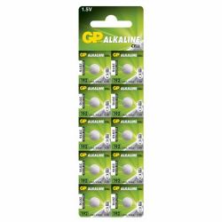 GP Batteries LR41 Batteria monouso Alcalino (ALKALINE BUTTON CELL LR41 - Blister with 10 batteries. - 1.5V LR41, Single-use battery, LR41, Alkaline, 1.5 V, 10 pc[s], 24 mAh - Warranty: 12M)