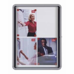 Nobo Vitrina Interior Fondo Metal 4 Hojas (Nobo 1902557 Premium Plus Internal Glazed Case Magnetic 4 x A4)