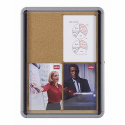 Nobo Vitrina Interior Fondo Corcho 4 Hojas (Nobo 1902561 Premium Plus Internal Glazed Case Cork 4 x A4)