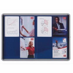 Nobo Vitrinas de Puertas Correderas Pacific II (Nobo 1902566 Premium Plus Blue Felt Lockable Notice Board 12xA4)