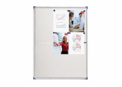 Nobo 1902282 tablón para notas Interior Blanco Aluminio (Nobo 1902282 Internal Flat Glazed Case 9 x A4 Magnetic)