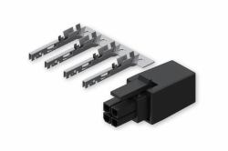 4-PIN plug with contact - terminals - Warranty: 24M