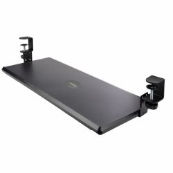 StarTech.com Bandeja Deslizante de Teclado para Debajo del Escritorio, Soporte de Mordaza, 2kg, Bandeja para Teclado, Soporte para Ratón, Ajuste de Altura [100, 120, or 140mm] (UNDER-DESK KEYBOARD...