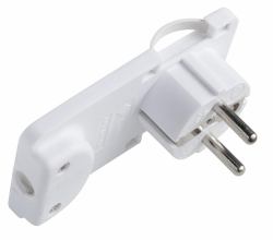 Microconnect PESCHPLUG-W adaptador de enchufe eléctrico Tipo F Blanco (Schuko Angled Power Plug - White, Form : Flat - Warranty: 300M)