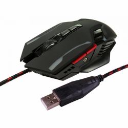 Cables Direct NLMS-GM01 ratón Juego mano derecha USB tipo A Óptico 2400 DPI 