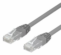 Deltaco TP-60 cable de red Gris 0,5 m Cat6 U/UTP [UTP] (DELTACO patchkabel - 50 cm - grÃ¥)