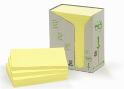 Post-It 655-1T nota autoadhesiva Rectángulo Amarillo 100 hojas Autoadhesivo (Post-it Pack of 16 Recycled Notes 76x127 mm Canary Yellow)
