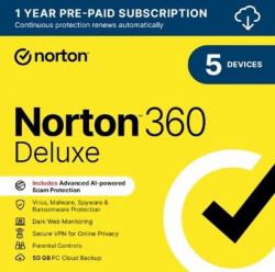 Norton 360 Deluxe Seguridad de antivirus Comercial 1 licencia[s] 1 año[s] 